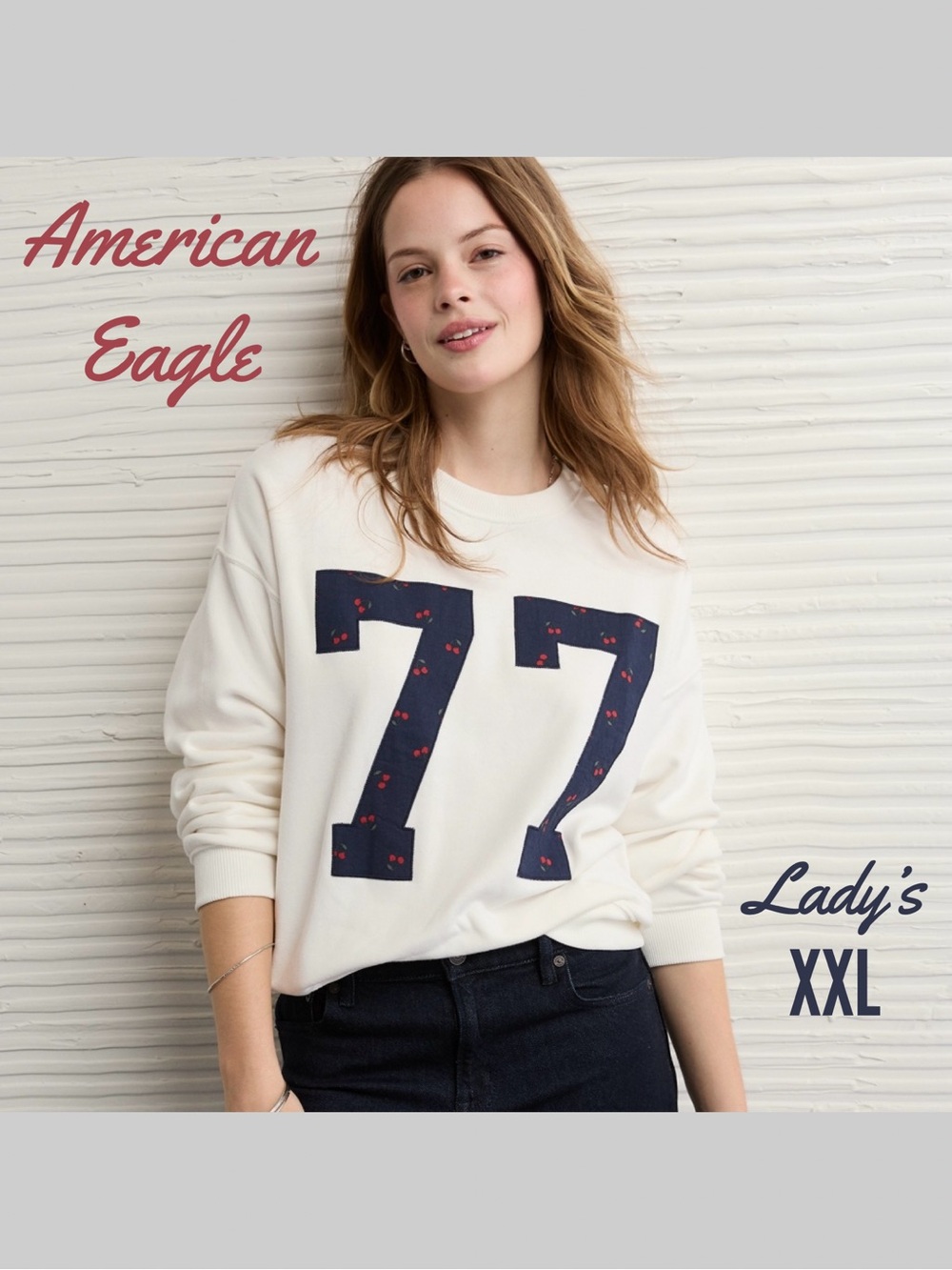 NWT AE Ladies Relaxed Graphic Sweatshirt